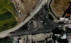 Oş'ta üç yönlü kavşak inşaatı tamamlandı