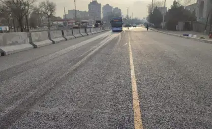 Bişkek'te Cibek Colu Bulvarı üzerindeki köprü bugün açılıyor
