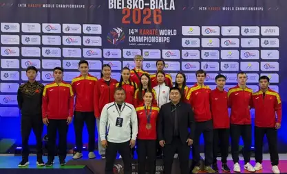 Kırgızistanlı bir sporcu, WKF Dünya Karate Şampiyonası'nda tarihi bir bronz madalya kazandı