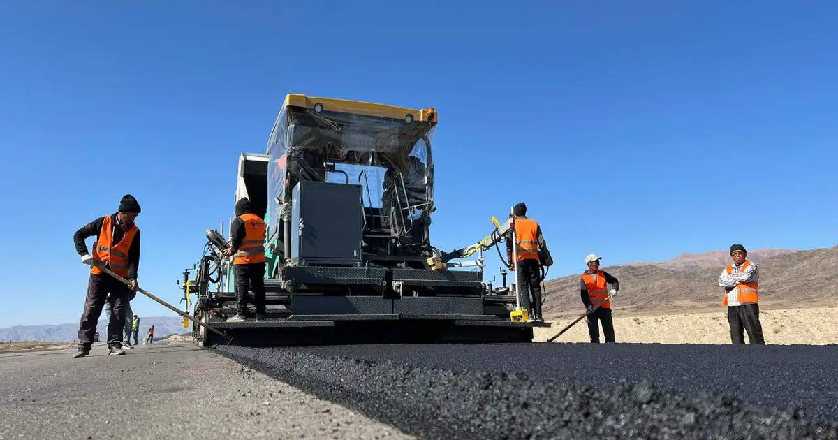 Narın bölgesinde Sarı-Bulak-Arçalı-Örüktam yolu asfaltlanıyor