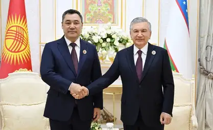 Sadır Caparov, Hucend'de Şavkat Mirziyoyev ile görüştü