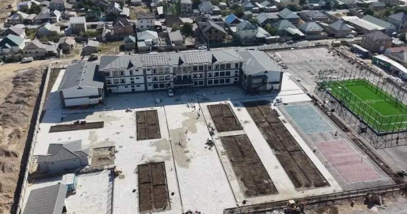 Ak-Ordo'da 750 öğrenci kapasiteli okulun inşaatı tamamlandı