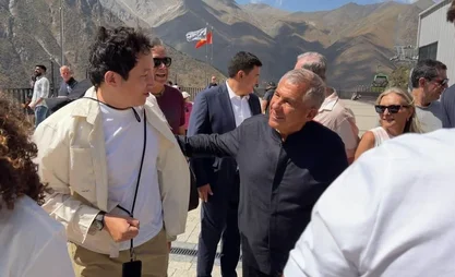 Tataristan Devlet Başkanı, Kırgızistan'a geldi ve Ala-Arça Milli Parkı'nı gezdi