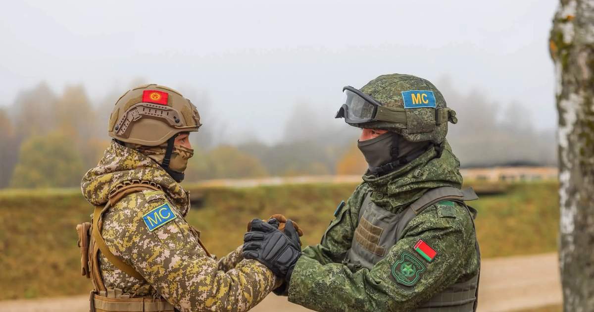 Kırgız askeri personeli Belarus'taki Kolektif Güvenlik Anlaşması Örgütü tatbikatlarında barış korum…