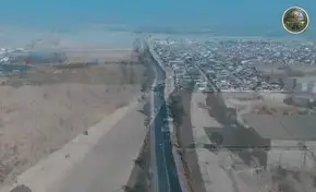 Kırgızistan’ın Lebedinovka-GES-5 yoluna ilk kat asfalt döküldü