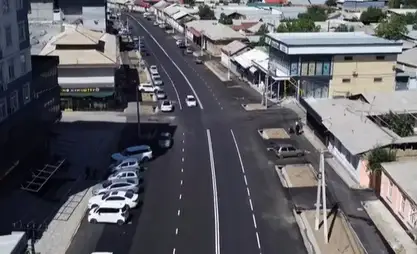 Oş'ta 2,6 kilometre uzunluğunda yenilenmiş bir yol açıldı