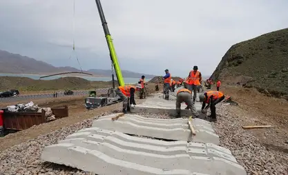 Çin-Kırgızistan-Özbekistan Demiryolu inşaatı hızla ilerliyor