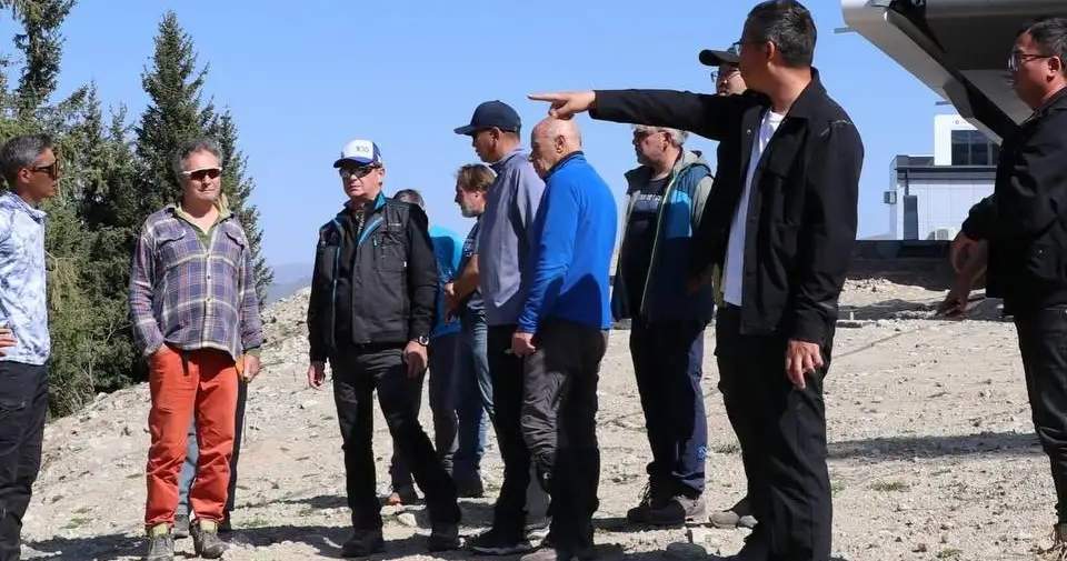 Ala-Too Resort'ta kayak pistlerinin inşaatı denetlendi