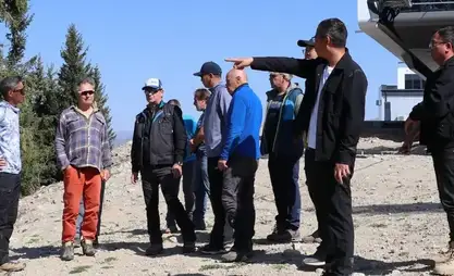 Ala-Too Resort'ta kayak pistlerinin inşaatı denetlendi