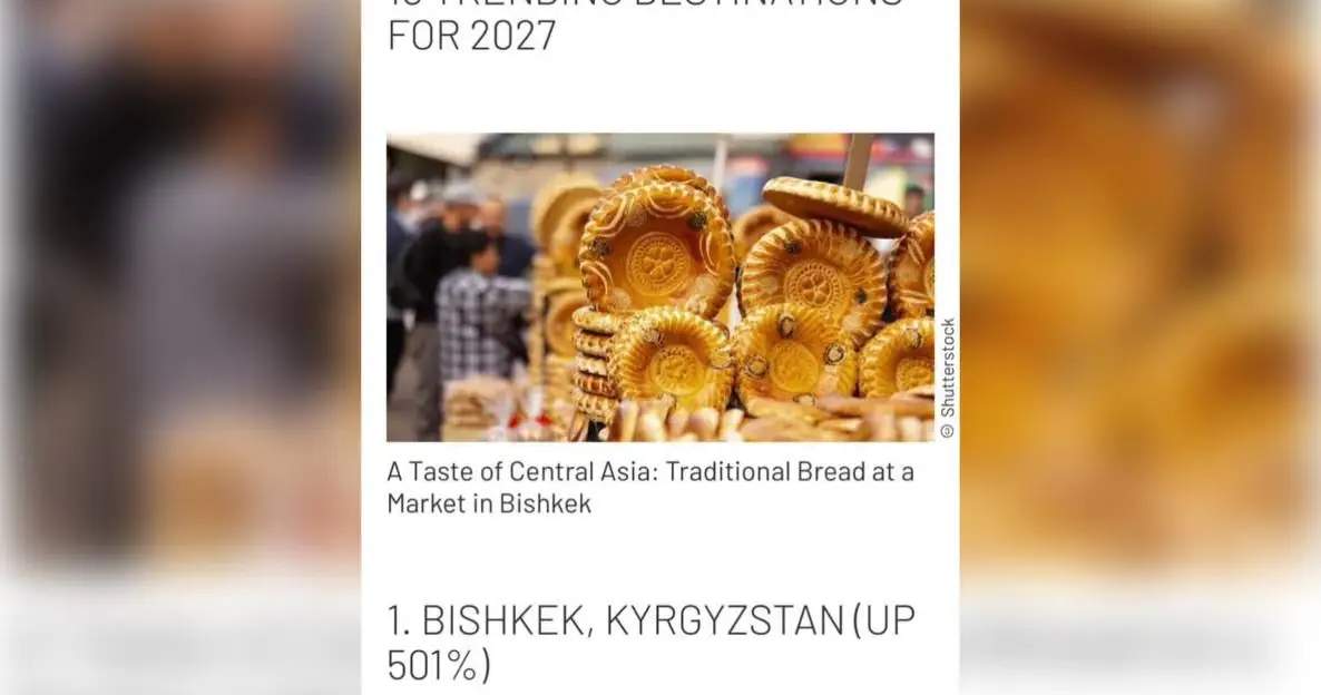 Saygın bir yayına göre Kırgızistan seyahat destinasyonları sıralamasında birinci sırada