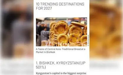 Saygın bir yayına göre Kırgızistan seyahat destinasyonları sıralamasında birinci sırada